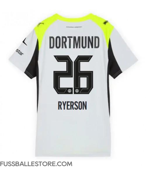 Günstige Borussia Dortmund Julian Ryerson #26 Auswärtstrikot Damen 2025-26 Kurzarm